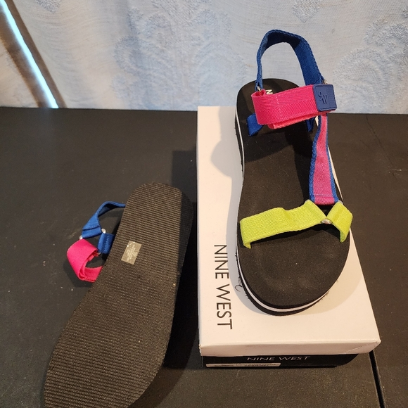 Nine West Multi- Color Strap Sandals - Picture 2 of 3